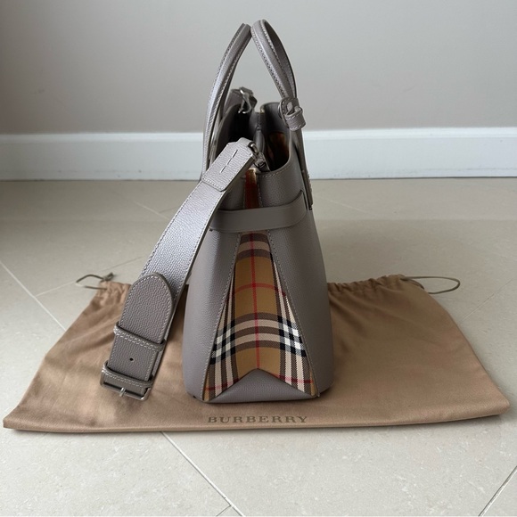 Burberry Taupe Leather Tote - Picture 2 of 2